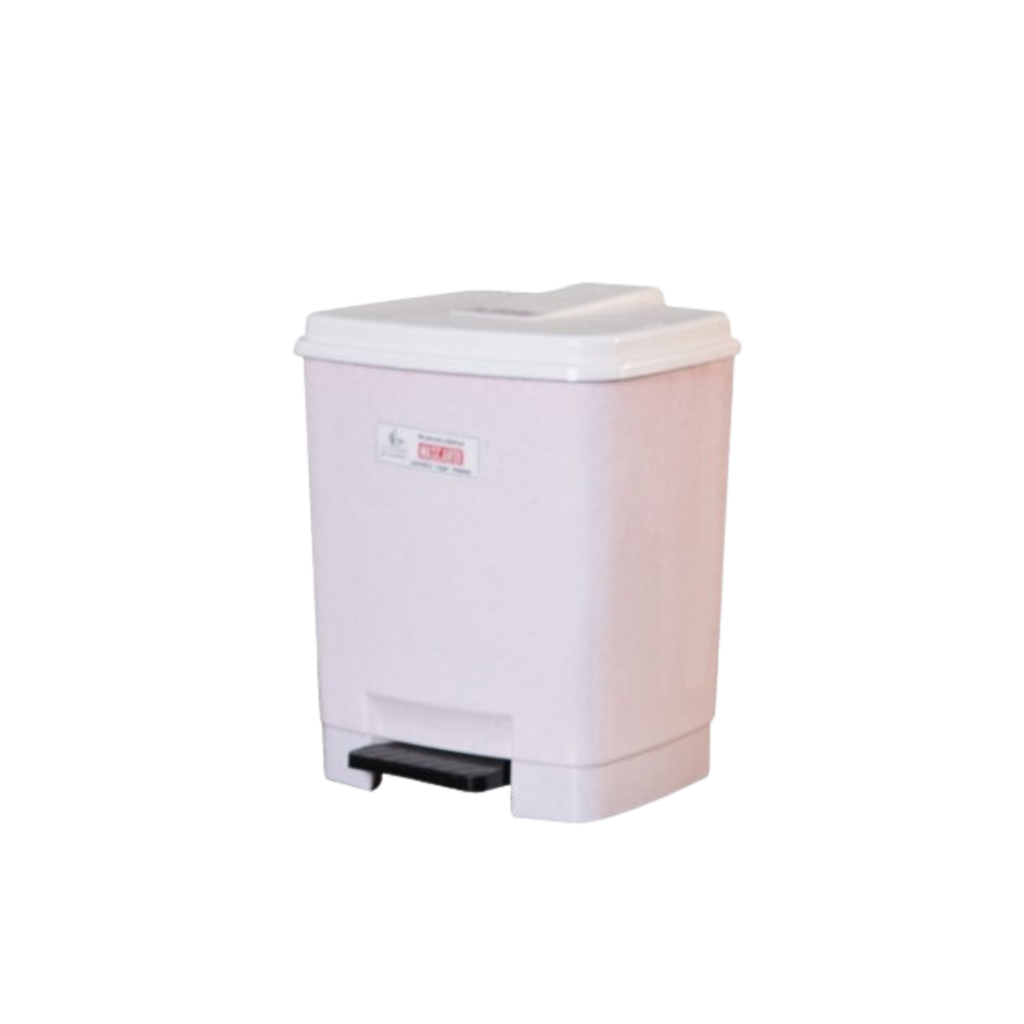 Cesto con tapa a pedal 20L Blanco (M)